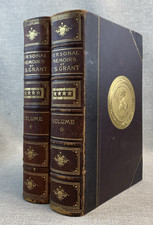 FIRST EDITION PERSONAL MEMOIRS OF U.S. GRANT 2 vol DELUXE BINDING leather 1886