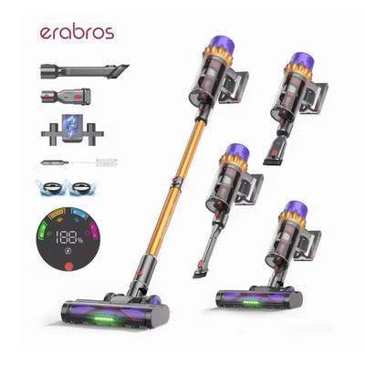 Erabros EV5 Akku Staubsauger 70KPA 550W Kabellos 80Min Laufzeit