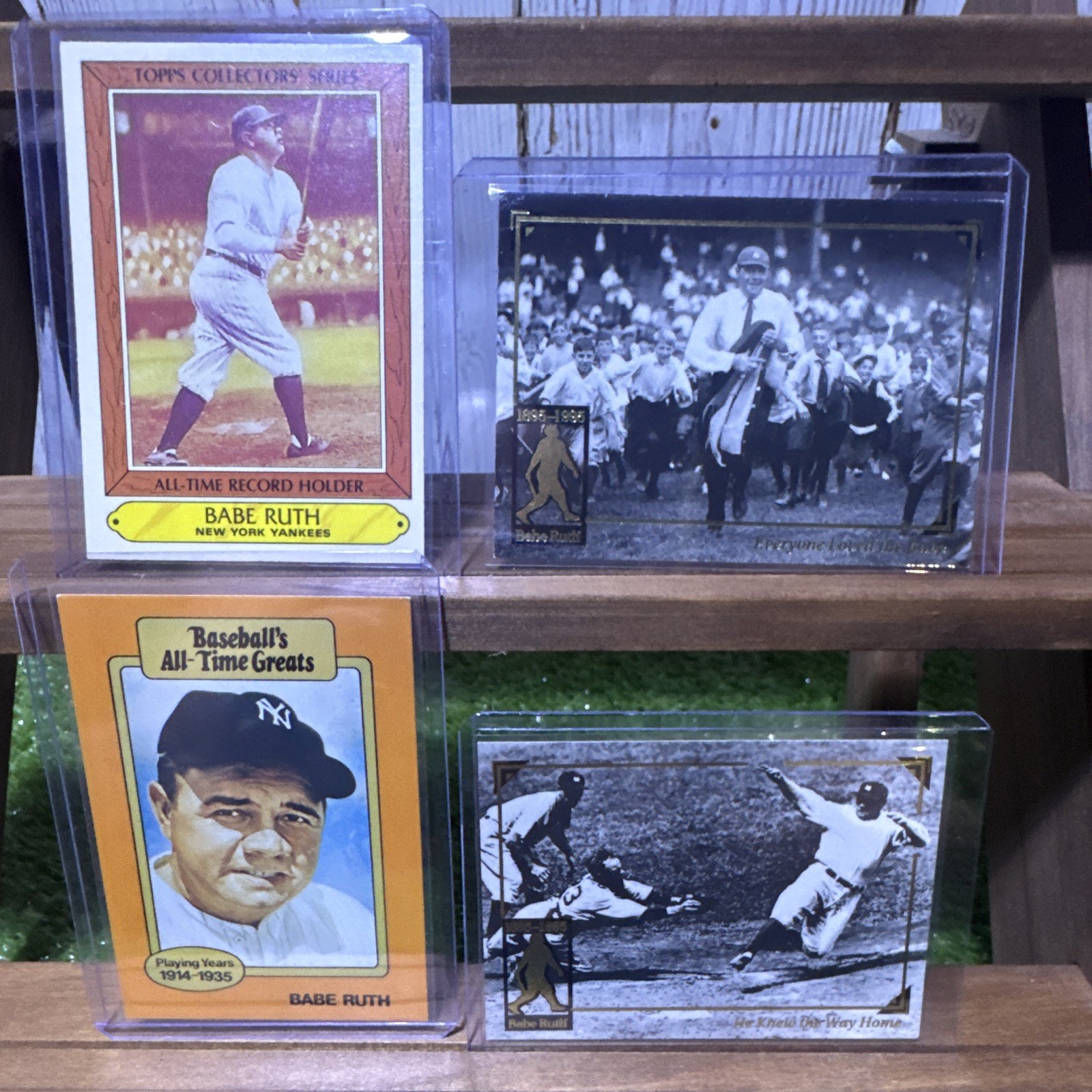Babe Ruth 4 Card Lot - ‘85 TCG, ‘87 Hygrade, ‘95 Cooperstown Collection 2x