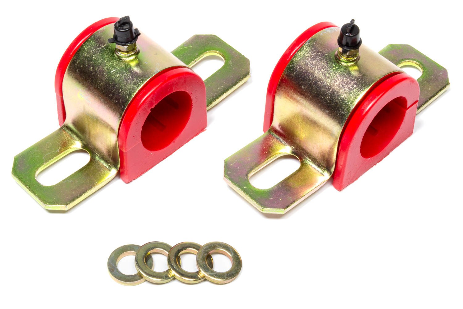 Sway Bar Bushing Hyper-Flex 1-1/8" Bar Bracket Poly/Steel Red/Zinc Universal Kit