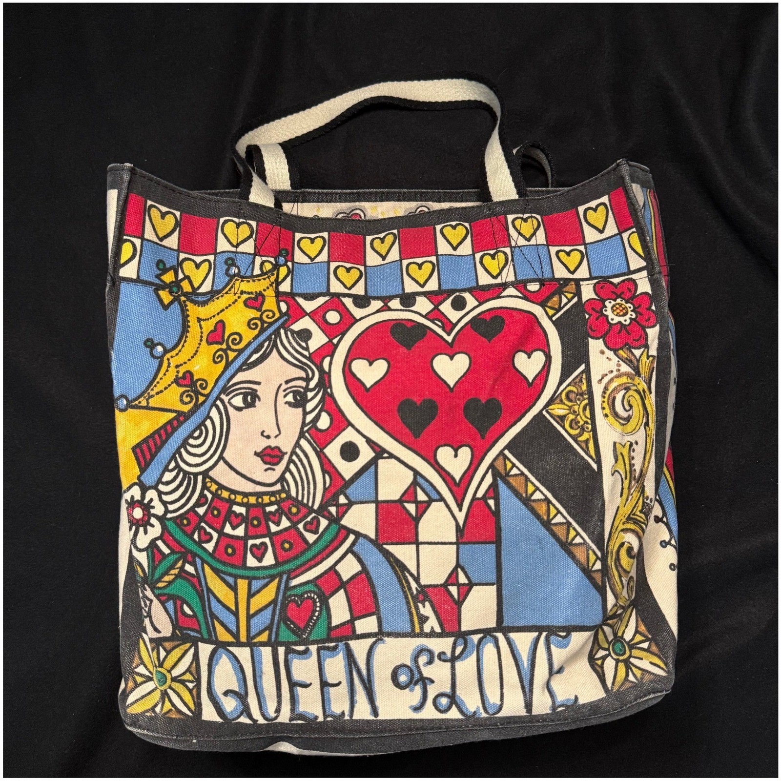 Brighton Queen Graphic Print Tote Bag Colorful Novelty Shopper Reusable