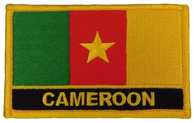 Pack of 12 Cameroon Rectangular Country Embroidered Iron On Patch FPR-045