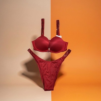 Victoria's Secret Bling Shine Bra Push Up Set 32A & Pantie