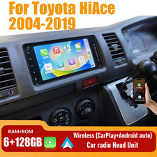 7'' Apple Carplay  Android Auto Head Unit Car Stereo For Toyota Hiace 2004-2019