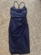 Misty rose navy blue cocktail dress size small