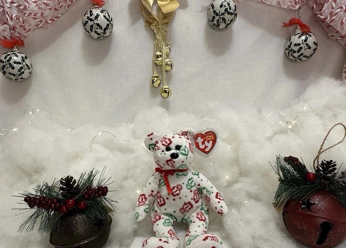 Ty Beanie Babies 2008 Gingerspice Hallmark Holiday Bear