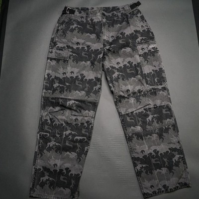 Vintage 2000s Harley-Davidson Camo Cargo Pants   Gray   Size 32x32