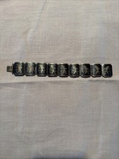 VINTAGE SIAM NIELLO STERLING SILVER BRACELET! 7"
