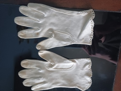 White Nylon Full-Finger Wedding Gloves