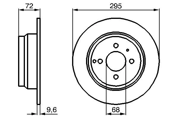 2x BRAKE DISC 0 986 478 640 FOR VOLVO B 5204 FS 2.0L B5252/5254S 2.4L 5cyl 850 - Image 3 of 4