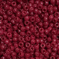 Burgundy Red Wine Opal Pony Beads Made in USA 6x9mm Large Hole Small,