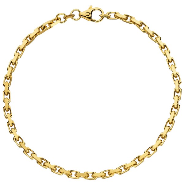 Jobo Ankerarmband 333 Gold Gelbgold Diamantiert 21 Cm Armband Goldarmband-image