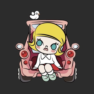 DTF Transfer Sheet Ready To Press Twinkle Molly LabuBu  Size 11 Inch (W) or (H)