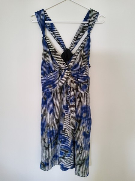 Jacqui E Sundress Strappy Bodice Wrap Skirt - Size12