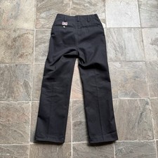 Ben Davis Black Workwear Pants Regular Fit Twill Button Zip 29