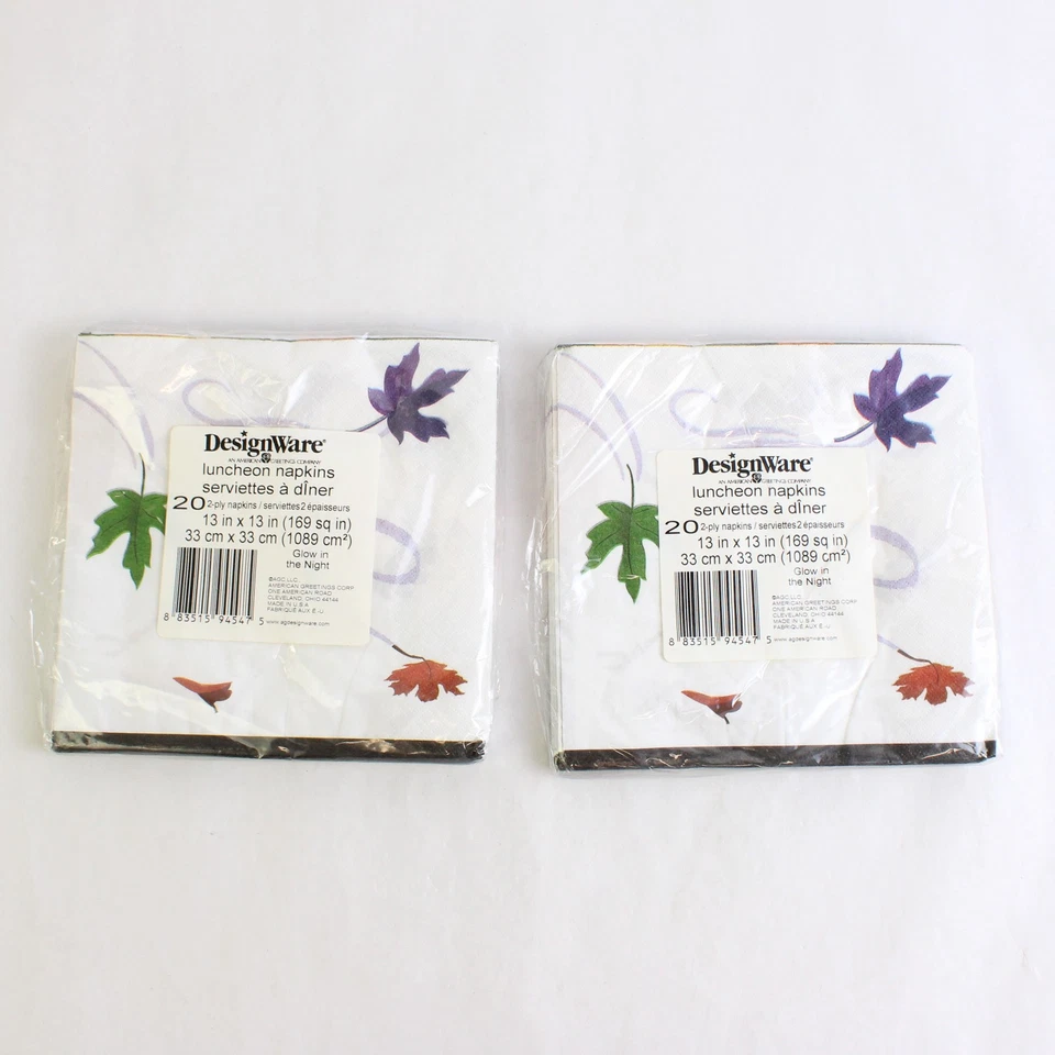 Lote de 2 servilletas de papel DesignWare Jack-O-Lantern para almuerzo 20 piezas 2 capas Foto 2 de 4