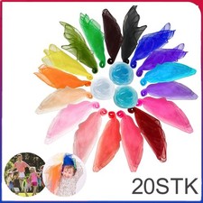 20 Stück Jongliertücher Bunt Seidentücher Chiffontücher Kinder Square Dance Tanz