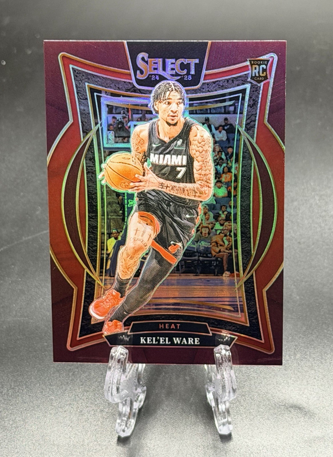 2024-25 SELECT KEL'EL WARE ROOKIE MAROON PRIZM #66 RC SP /175 MIAMI HEAT