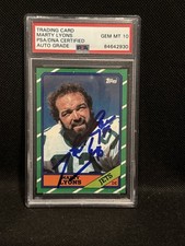 Marty Lyons JETS 1986 Topps Signed Auto PSA/DNA GEM MT 10