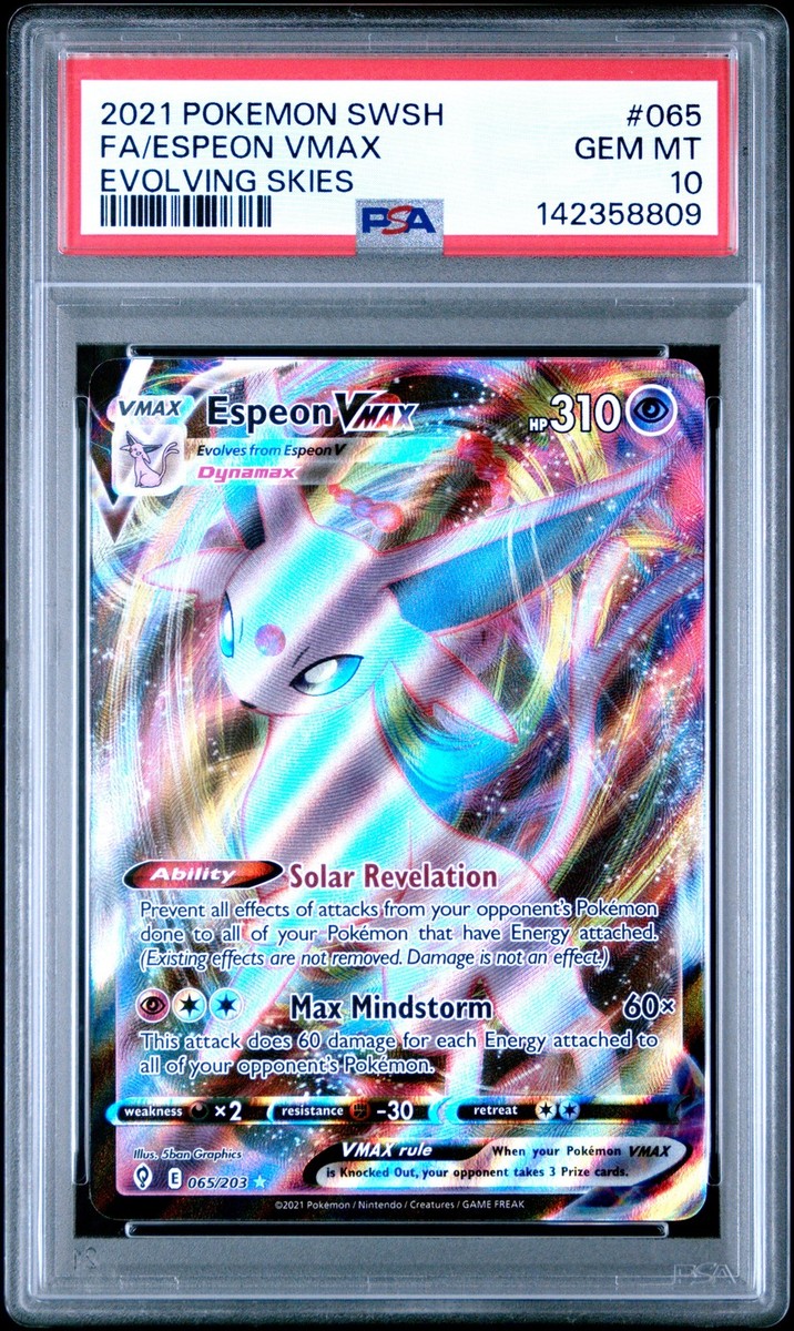 PSA10 エーフィVMAX 2021 PSA 10 Espeon Vmax Full Art #065 2021 Pokemon Evolving Skies