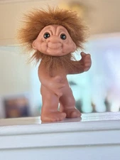 DAM 8/9” VINTAGE BEARDED TROLL DOLL -NUDE. Denmark