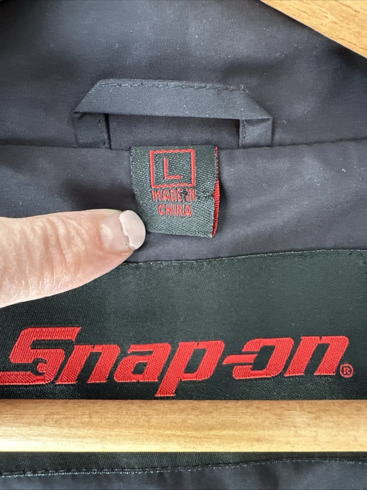 Snap-On Mens Black Full-Zip Long Sleeve Pockets Windbreaker Jacket Size Large - Image 3 of 4