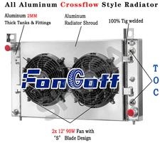 3 Row Radiator+Shroud Fan for 99-2013 Chevy Silverado 1500 Tahoe/GMC Sierra 1500
