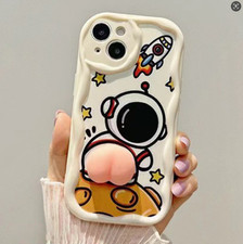 Case For Samsung S26/S25/S24/A07/A17/A37 iPhone 3D Cute Buttocks Astronaut Cover
