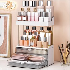 Bathroom Organizers and Storage - 3 Drawers 2 Tier Makeup Organizer, Cosmetic...
