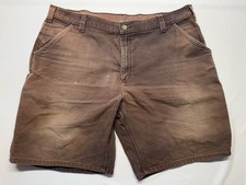 Vintage Y2K Carhartt B815 Dark Brown Distressed Carpenter Shorts Size 42