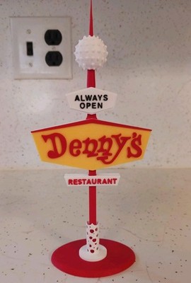Denny's 1960s Retro Miniature Restaurant Sign Display Diorama 8.5'' Tall.  #1