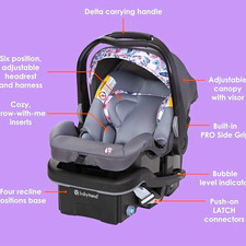 Baby Trend Expedition Travel System w/ Infant Car Seat, Gray/Pink TS44C04E
