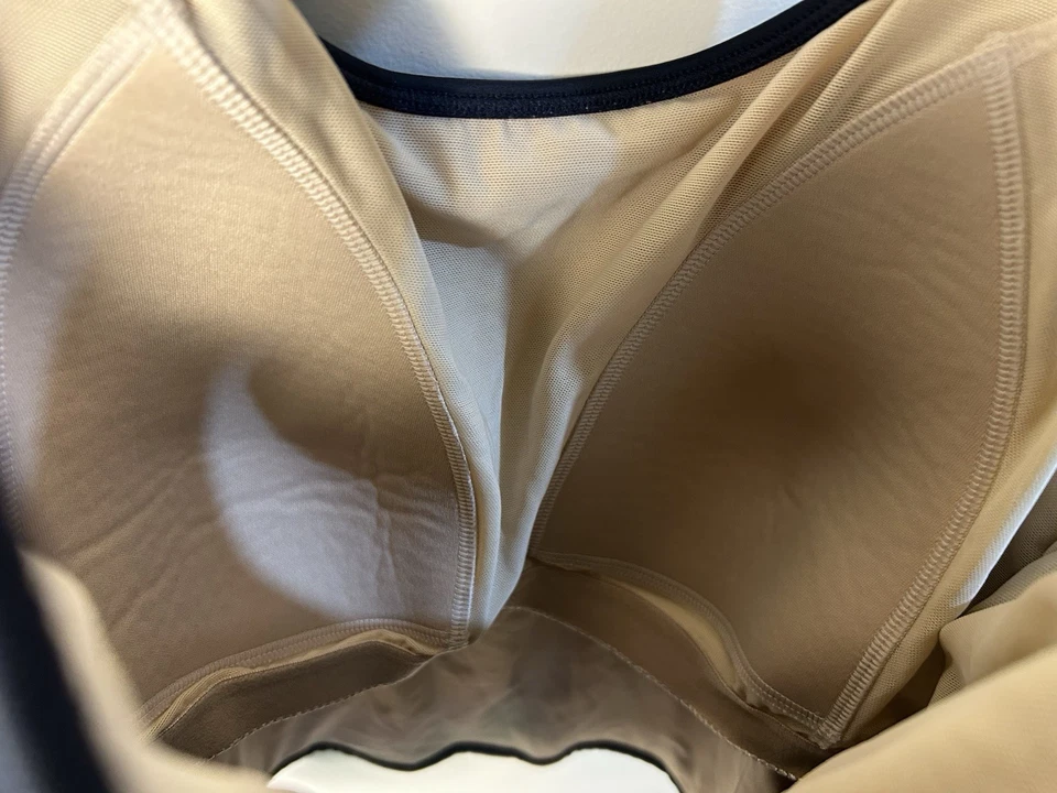 Top de Natación LL Bean Tankini 18W Plus Negro Cuello Redondo Completo Acolchado Sujetador Forrado Playa Foto 4 de 4