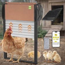 Automatic Chicken Coop Door, Solar Powered Chicken Door with Timer  Light Senso