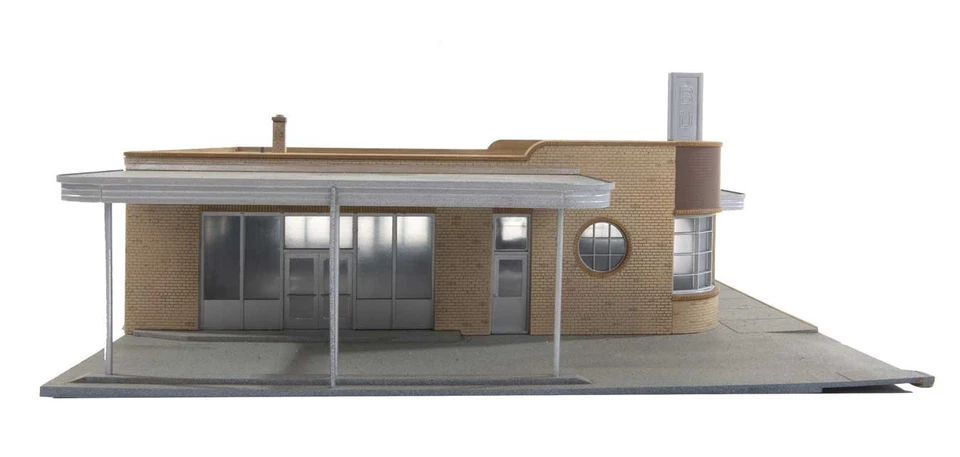 Walthers Cornerstone HO 2934 Silver Springs Bus Terminal Commercial Building Kit - Image 4 of 4