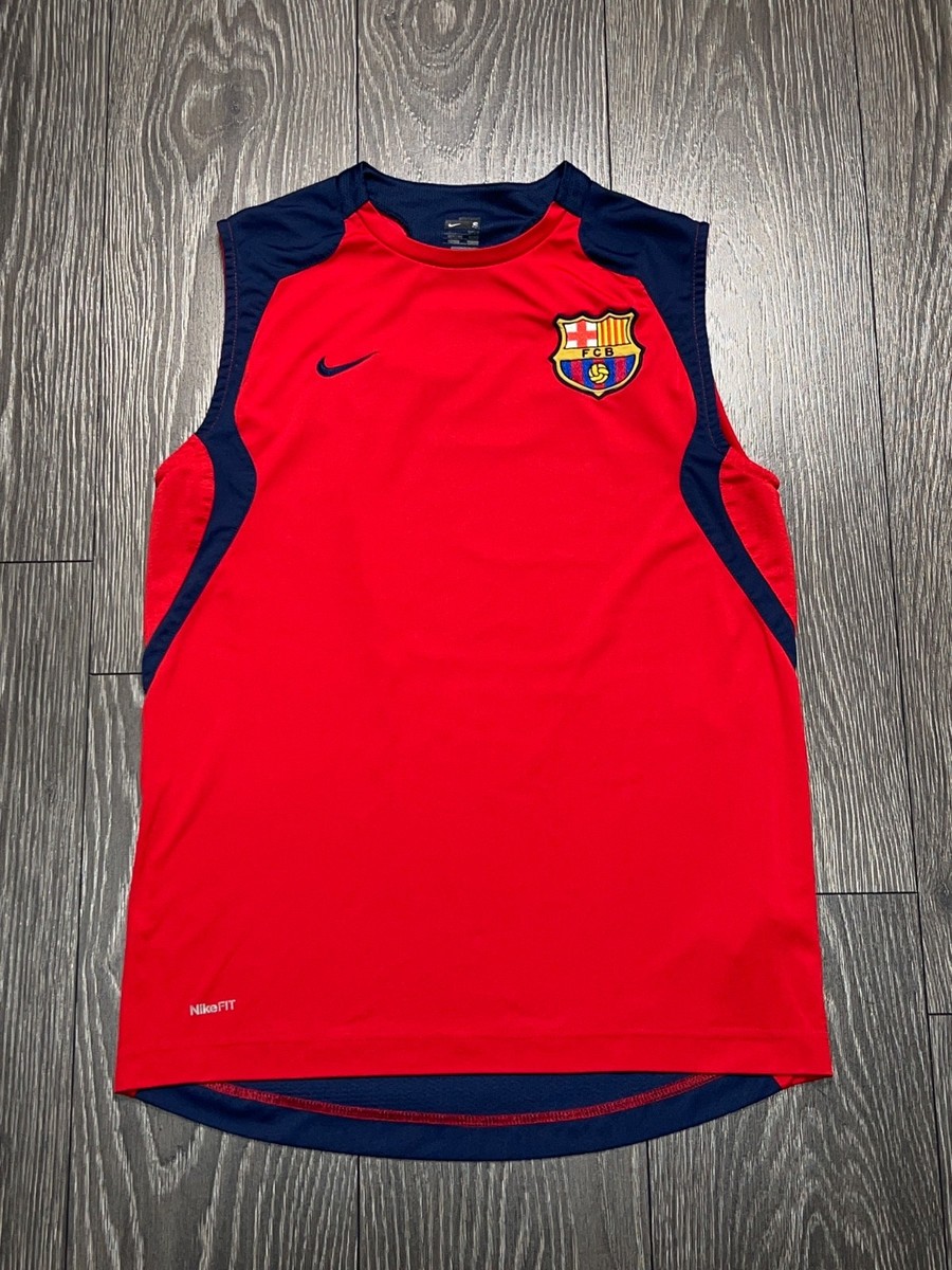 Mens Nike Barcelona 2007-08 Training Sleeveless Top Jersey Shirt
