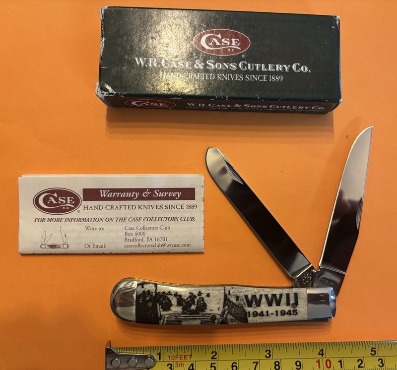 RARE CASE TRAPPER WORLD WAR II TRAPPER 6254 SS