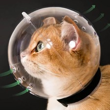 Cat Bubble Muzzle Breathable Hood, Kitten Astronaut Helmet anti bite and anti fi