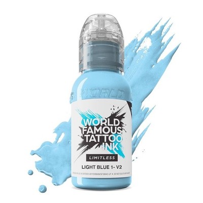 World Famous Limitless Ink  Light Blue 1 V2   30ML Tattoo Farbe Blau
