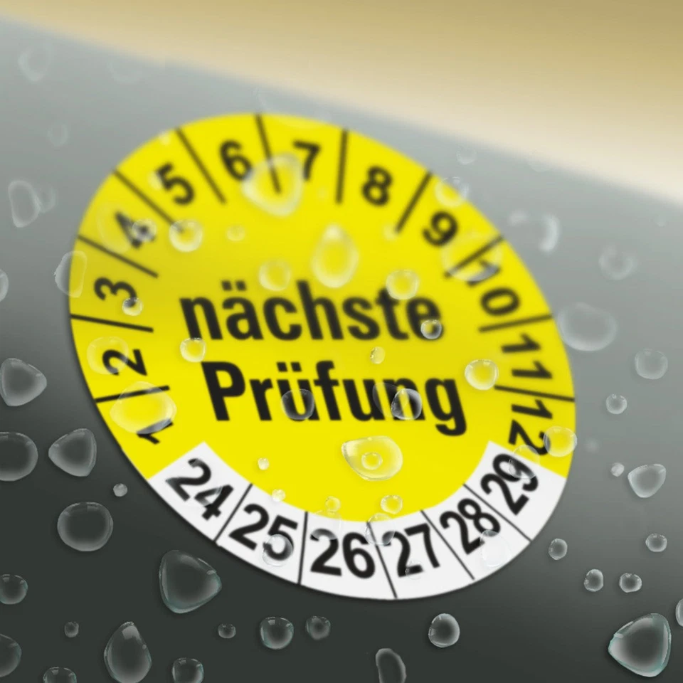 Nächste Prüfung Prüfplaketten GELB Ø 20 I 30 I 40 mm I Wartungsetiketten - Bild 2 von 4