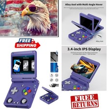 Compact 3.5" Flip Retro Handheld Console - Preloaded with 5532 Games  3300mAh