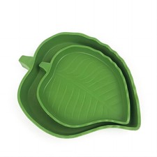 Bailinks 2 Pieces Tortoise Water Bowls, Reptile Food Bowls Leaf Shape... 