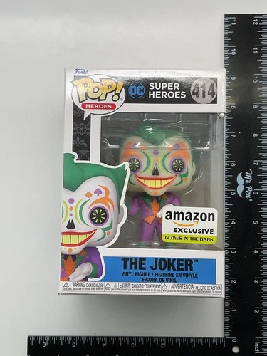 Funko Pop! Heroes: The Joker #414 Glow Amazon Exclusive Vinyl Figure -CN H4