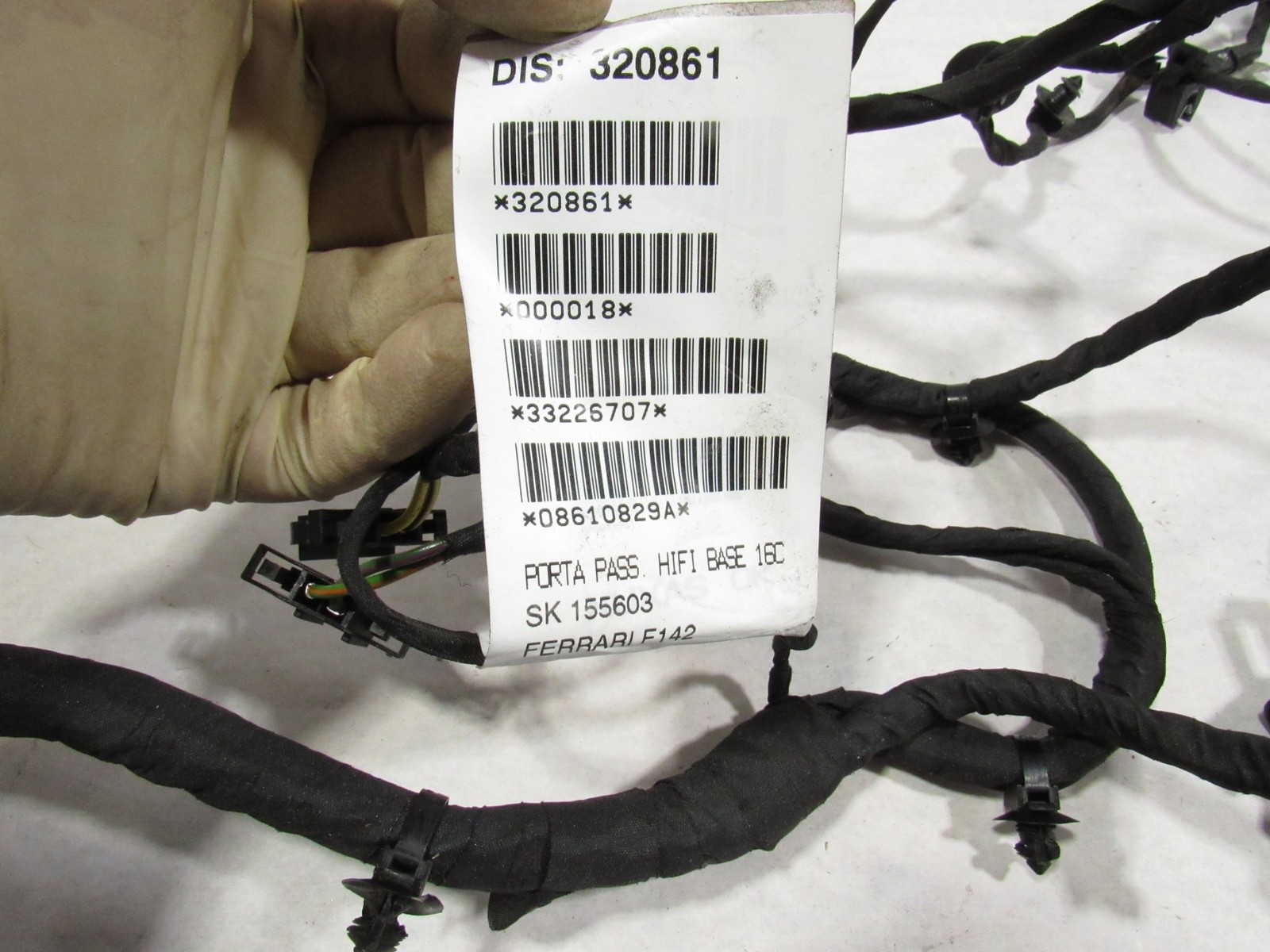 15-19 Ferrari 488 Spider 2017 Right Passenger Door Wire Wiring Harness ;@2