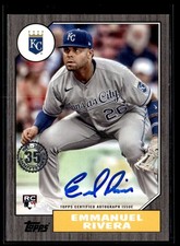 2022 Topps Autographs Black 1987 Emmanuel Rivera RC Auto 147/199 Kansas City