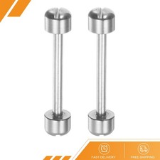 2pcs - Watch Screw Tube Rod 20mm Stainless Steel Watch Strap Pins Silver Tone