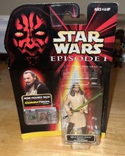 NEW 1998 Hasbro Star Wars Qui Gon Jinn Figure Episode 1 Commtech FACTORY SEALED