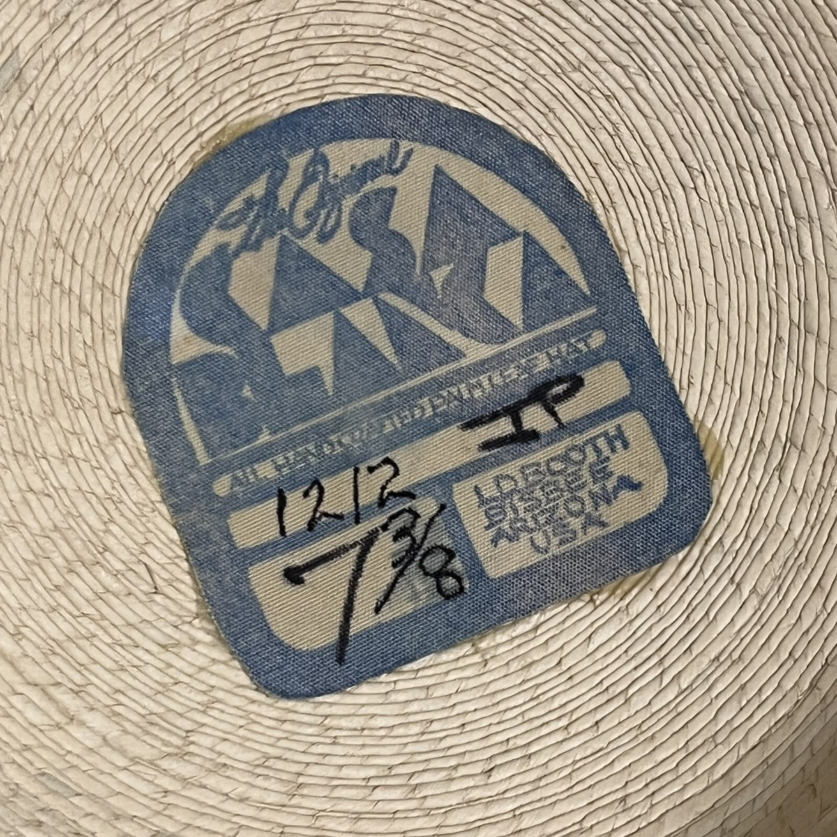 Vintage Optimo Custom HatWorks Casa Blanca Natural Palm Leaf Wide Brim Hat 7 1/8 IMG_1737.jpg?v=1655853171&  main image 4