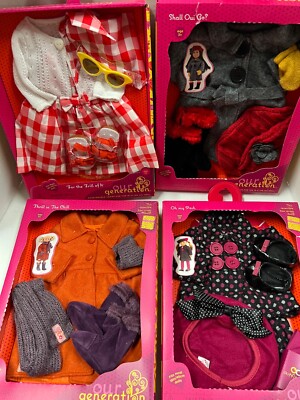 Lot of 4 Our Generation Doll Outfits for 18 