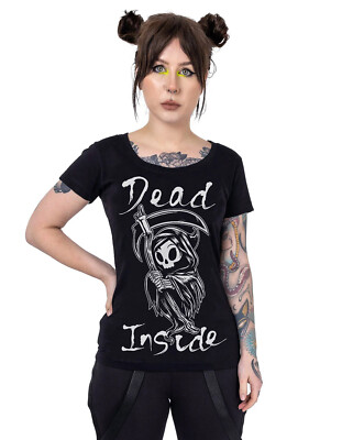 Cupcake Cult T-Shirt Dead Inside Reaper Skelett Ghost Sensenmann 